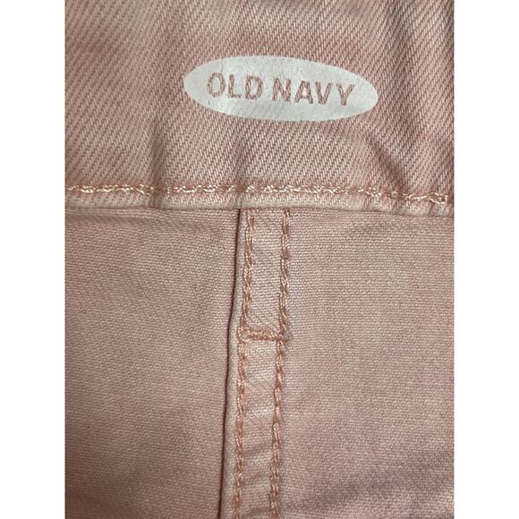 Old Navy Pink Button Fly Denim Skirt Cutoff Size 8 - Picture 6 of 7